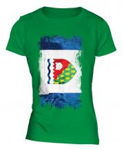 Northwest Territories Grunge Flag Ladies T-Shirt