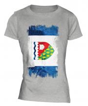 Northwest Territories Grunge Flag Ladies T-Shirt