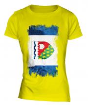 Northwest Territories Grunge Flag Ladies T-Shirt