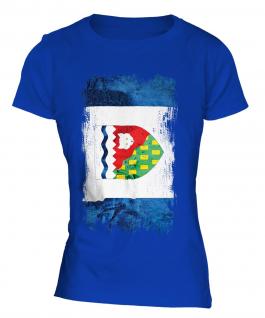 Northwest Territories Grunge Flag Ladies T-Shirt