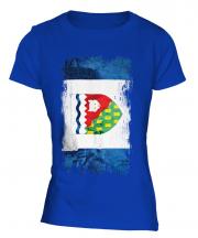 Northwest Territories Grunge Flag Ladies T-Shirt