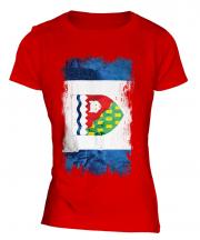 Northwest Territories Grunge Flag Ladies T-Shirt