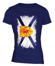 Nova Scotia Grunge Flag Ladies T-Shirt