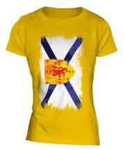 Nova Scotia Grunge Flag Ladies T-Shirt