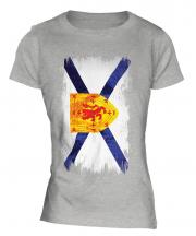 Nova Scotia Grunge Flag Ladies T-Shirt