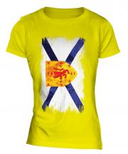 Nova Scotia Grunge Flag Ladies T-Shirt