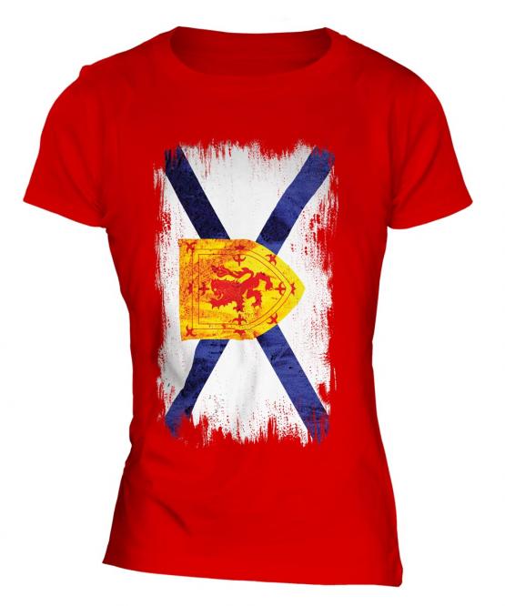 Nova Scotia Grunge Flag Ladies T-Shirt