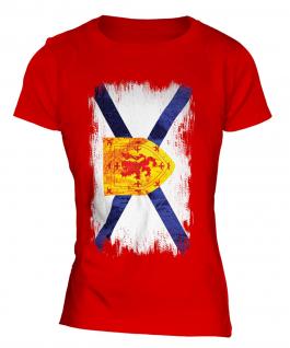 Nova Scotia Grunge Flag Ladies T-Shirt