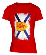 Nova Scotia Grunge Flag Ladies T-Shirt