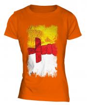 Nunavut Grunge Flag Ladies T-Shirt