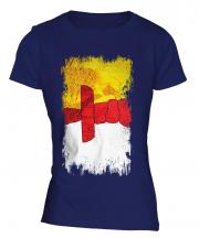 Nunavut Grunge Flag Ladies T-Shirt