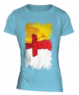 Nunavut Grunge Flag Ladies T-Shirt