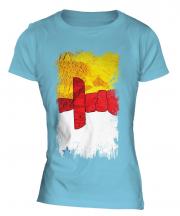 Nunavut Grunge Flag Ladies T-Shirt