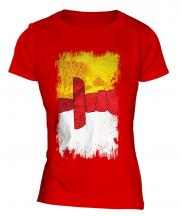 Nunavut Grunge Flag Ladies T-Shirt