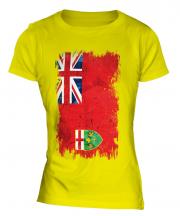 Ontario Grunge Flag Ladies T-Shirt