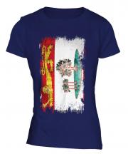 Prince Edward Island Grunge Flag Ladies T-Shirt