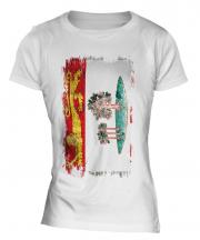 Prince Edward Island Grunge Flag Ladies T-Shirt