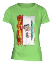 Prince Edward Island Grunge Flag Ladies T-Shirt