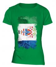 Yukon Grunge Flag Ladies T-Shirt