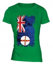 New South Wales Grunge Flag Ladies T-Shirt