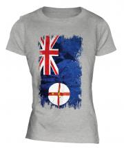 New South Wales Grunge Flag Ladies T-Shirt