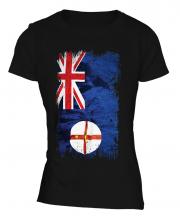 New South Wales Grunge Flag Ladies T-Shirt