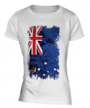 Victoria Grunge Flag Ladies T-Shirt
