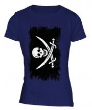 Pirate Grunge Flag Ladies T-Shirt