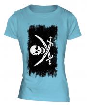 Pirate Grunge Flag Ladies T-Shirt