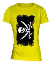 Pirate Grunge Flag Ladies T-Shirt