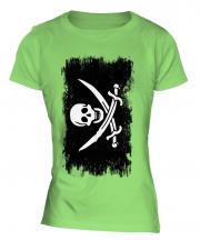 Pirate Grunge Flag Ladies T-Shirt