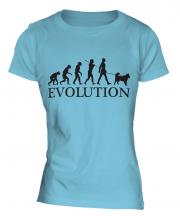 Alaskan Malamute Evolution Ladies T-Shirt