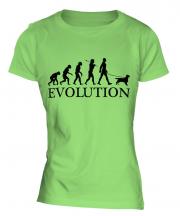English Cocker Spaniel Evolution Ladies T-Shirt