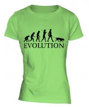 Golden Retriever Evolution Ladies T-Shirt