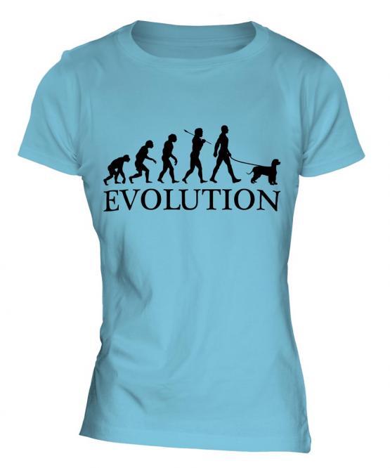 Irish Water Spaniel Evolution Ladies T-Shirt