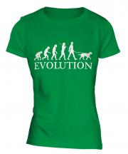 Irish Wolfhound Evolution Ladies T-Shirt