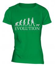 Miniature Bull Terrier Evolution Ladies T-Shirt