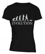 Miniature Bull Terrier Evolution Ladies T-Shirt