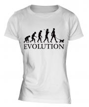 Miniature Poodle Evolution Ladies T-Shirt