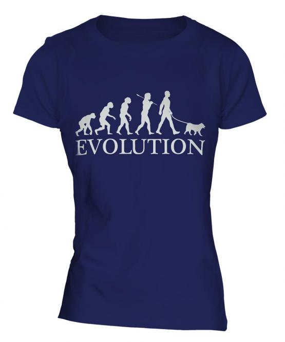 Norwegian Elkhound Evolution Ladies T-Shirt