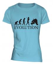 Ice Hockey Goalkeeper Evolution Ladies T-Shirt