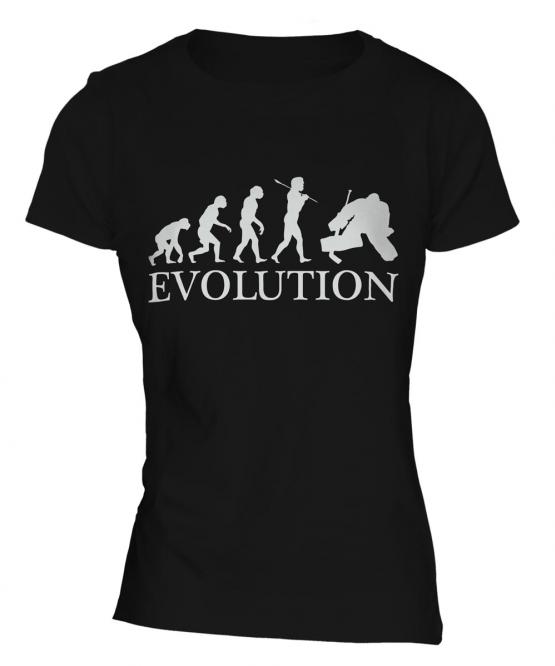 Ice Hockey Goalkeeper Evolution Ladies T-Shirt