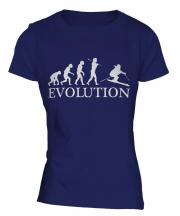 Downhill Skiing Evolution Ladies T-Shirt