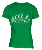 Downhill Skiing Evolution Ladies T-Shirt