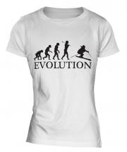 Downhill Skiing Evolution Ladies T-Shirt