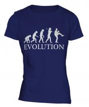 Baseball Pitcher Evolution Ladies T-Shirt