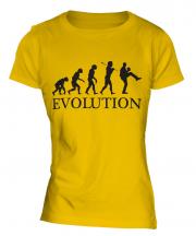 Baseball Pitcher Evolution Ladies T-Shirt