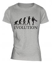 Baseball Pitcher Evolution Ladies T-Shirt