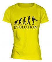 Baseball Pitcher Evolution Ladies T-Shirt