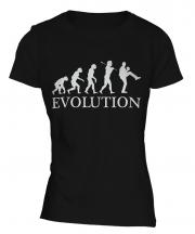 Baseball Pitcher Evolution Ladies T-Shirt